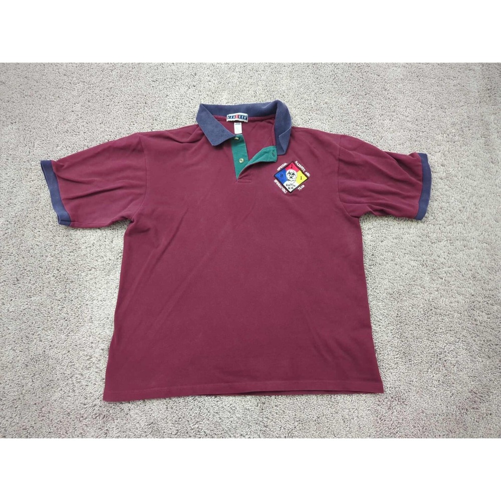 VTG Jerzees Polo Shirt Mens L Special Hazards & Operations Team Raton New Mexico